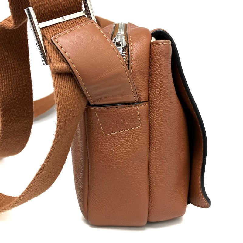 ☆ Loewe 羅威 Brown Calfskin Shoudler Bag 啡色小牛皮肩背袋 - 257026177-4