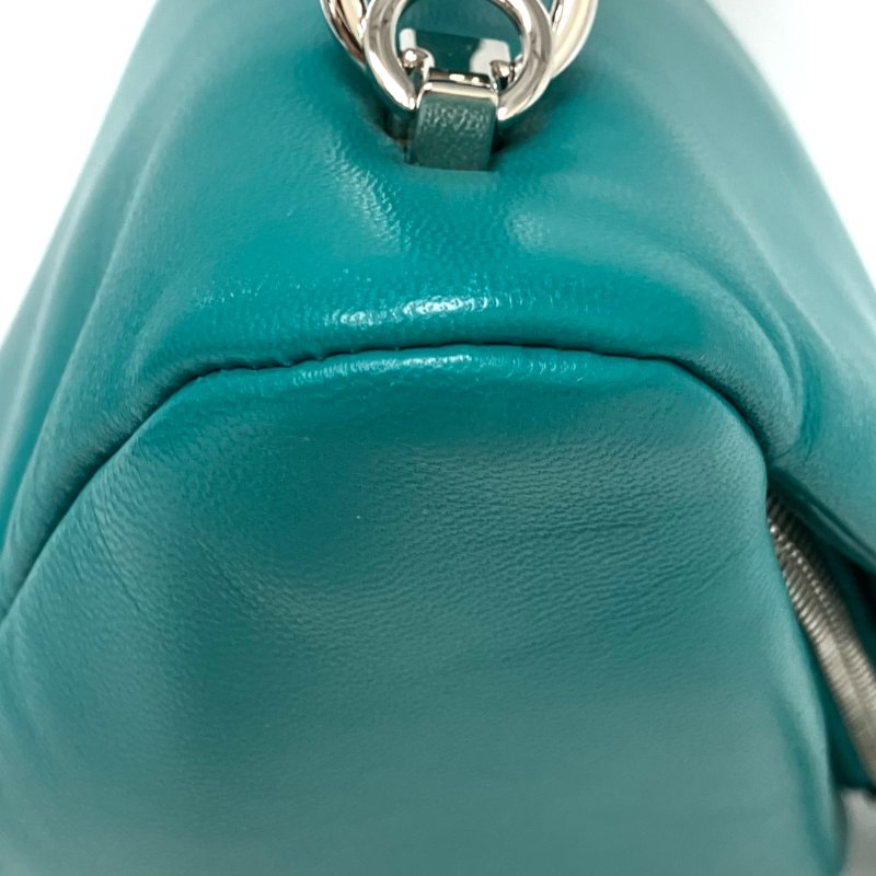 ☆ Prada 普拉達 Blue Green Lambskin Shoulder Bag 藍綠色小羊皮肩背袋 - 257026471-5