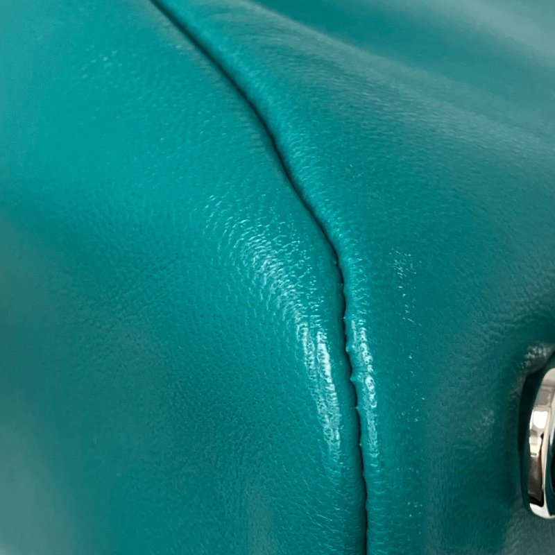 ☆ Prada 普拉達 Blue Green Lambskin Shoulder Bag 藍綠色小羊皮肩背袋 - 257026471-11