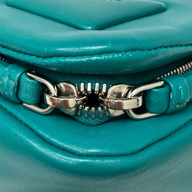 ☆ Prada 普拉達 Blue Green Lambskin Shoulder Bag 藍綠色小羊皮肩背袋 - 257026471-13