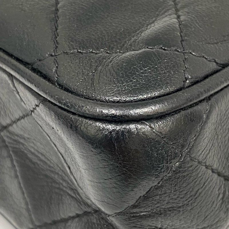 △ Chanel 香奈兒 Black Calfskin Gold Tone Metal Vintage Fringe Chain Shoulder Bag No.0 黑色小牛皮金色金屬鎖鏈肩背袋No.0 - 257026839-9