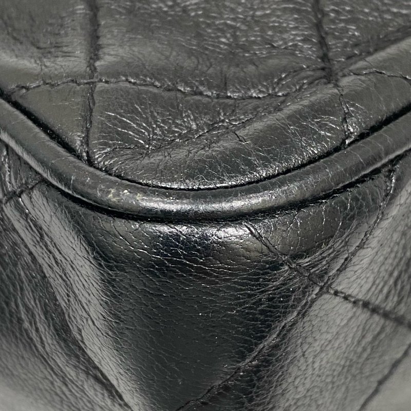 △ Chanel 香奈兒 Black Calfskin Gold Tone Metal Vintage Fringe Chain Shoulder Bag No.0 黑色小牛皮金色金屬鎖鏈肩背袋No.0 - 257026839-11