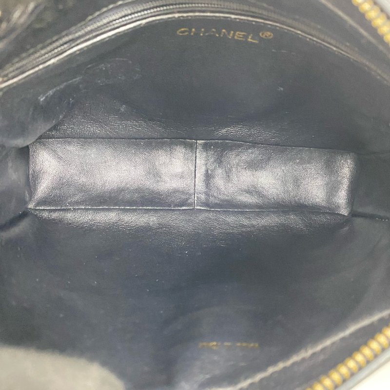 △ Chanel 香奈兒 Black Calfskin Gold Tone Metal Vintage Fringe Chain Shoulder Bag No.0 黑色小牛皮金色金屬鎖鏈肩背袋No.0 - 257026839-13