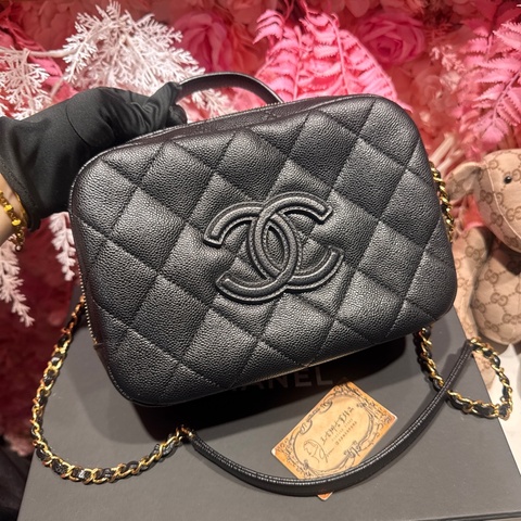 Chanel 化妝包斜背包荔枝皮/王吉娜古董精品
