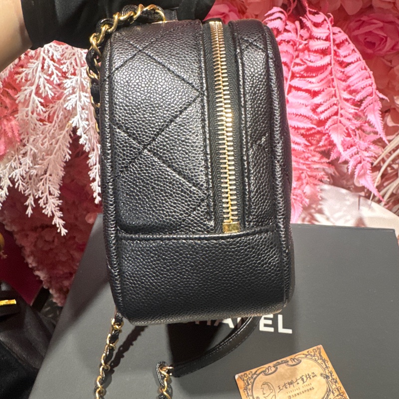 Chanel 化妝包斜背包荔枝皮/王吉娜古董精品-4