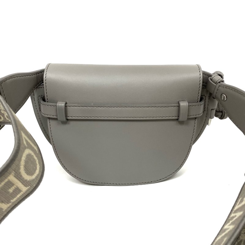△ Loewe 羅意威 Grey Calfskin Mini Gate Shoulder Bag 灰色小牛皮肩背袋 - 257026567-2
