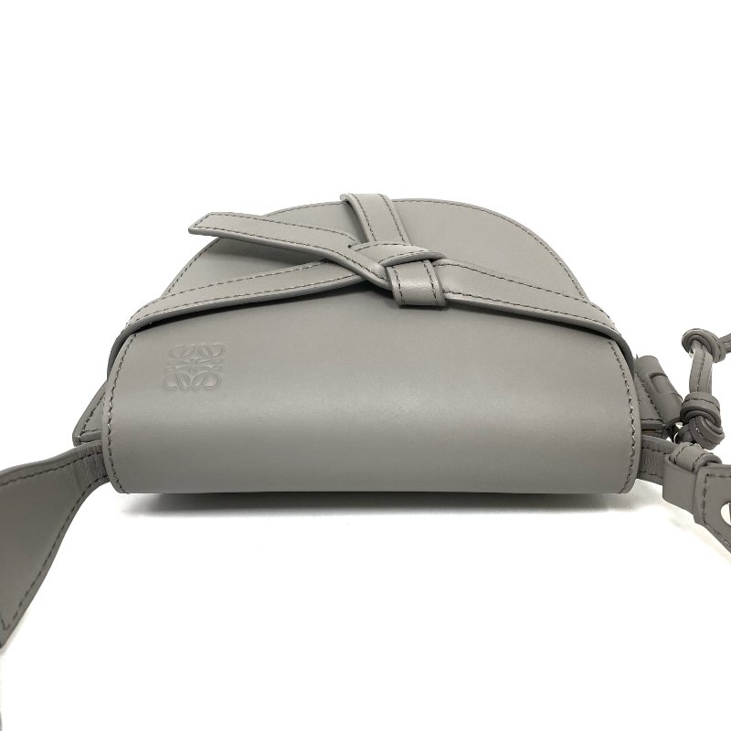 △ Loewe 羅意威 Grey Calfskin Mini Gate Shoulder Bag 灰色小牛皮肩背袋 - 257026567-6
