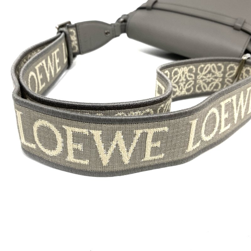 △ Loewe 羅意威 Grey Calfskin Mini Gate Shoulder Bag 灰色小牛皮肩背袋 - 257026567-7