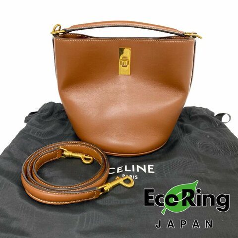 △ Celine 思琳 Brown Calfskin Teen Bucket 16 Bucket Bag 啡色小牛皮水桶袋 - 257026812