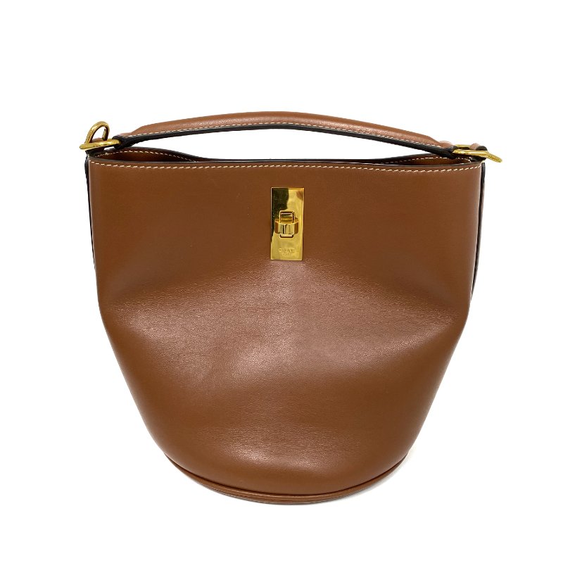 △ Celine 思琳 Brown Calfskin Teen Bucket 16 Bucket Bag 啡色小牛皮水桶袋 - 257026812-1