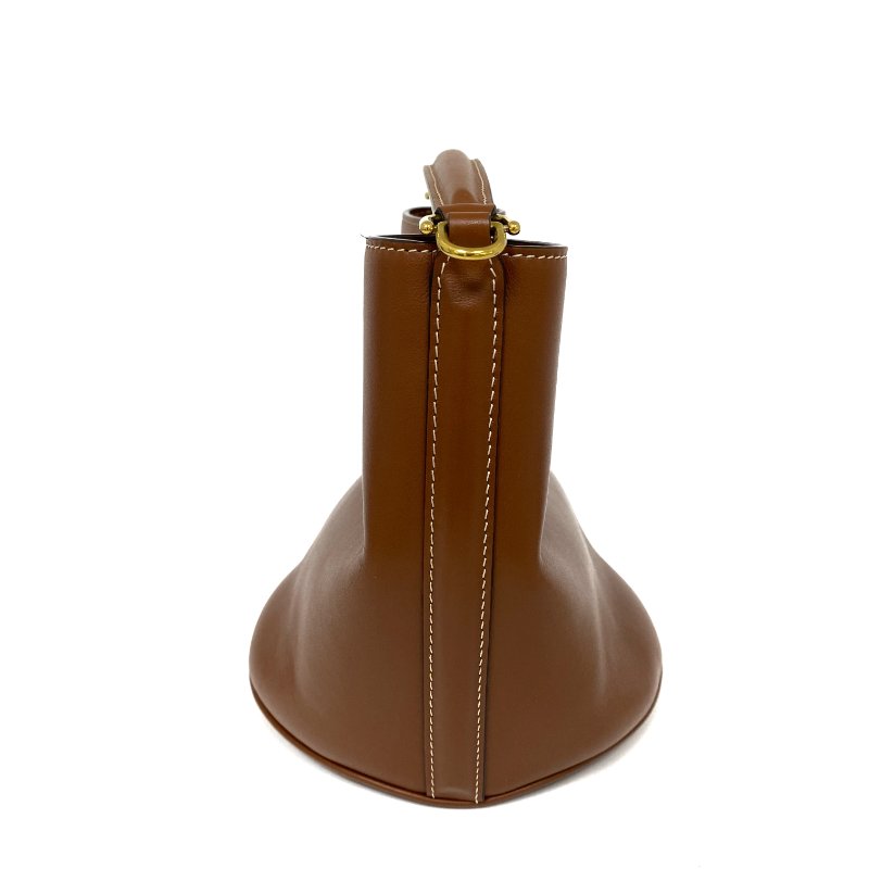 △ Celine 思琳 Brown Calfskin Teen Bucket 16 Bucket Bag 啡色小牛皮水桶袋 - 257026812-3