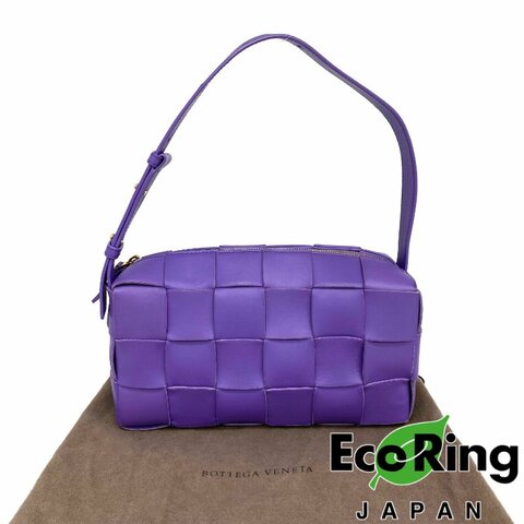 ☆ Bottega Veneta 寶緹嘉 Purple Lambskin Brick Cassette Handbag 紫色小羊皮手挽袋 - 257026534