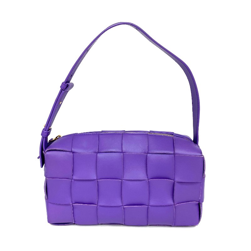 ☆ Bottega Veneta 寶緹嘉 Purple Lambskin Brick Cassette Handbag 紫色小羊皮手挽袋 - 257026534-1