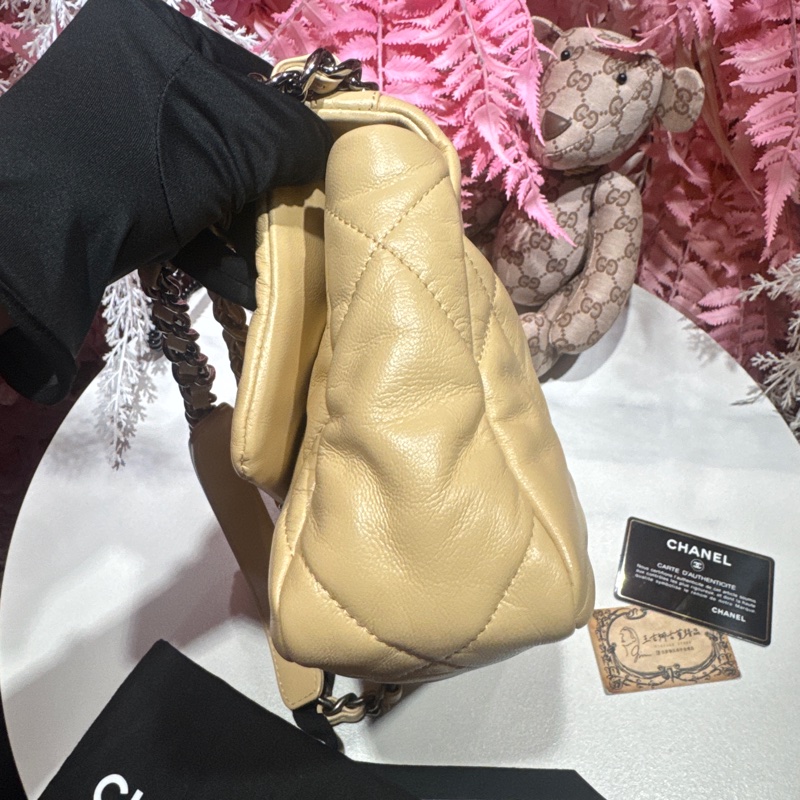 Chanel 19bag 小號/奶茶色/王吉娜古董精品-6