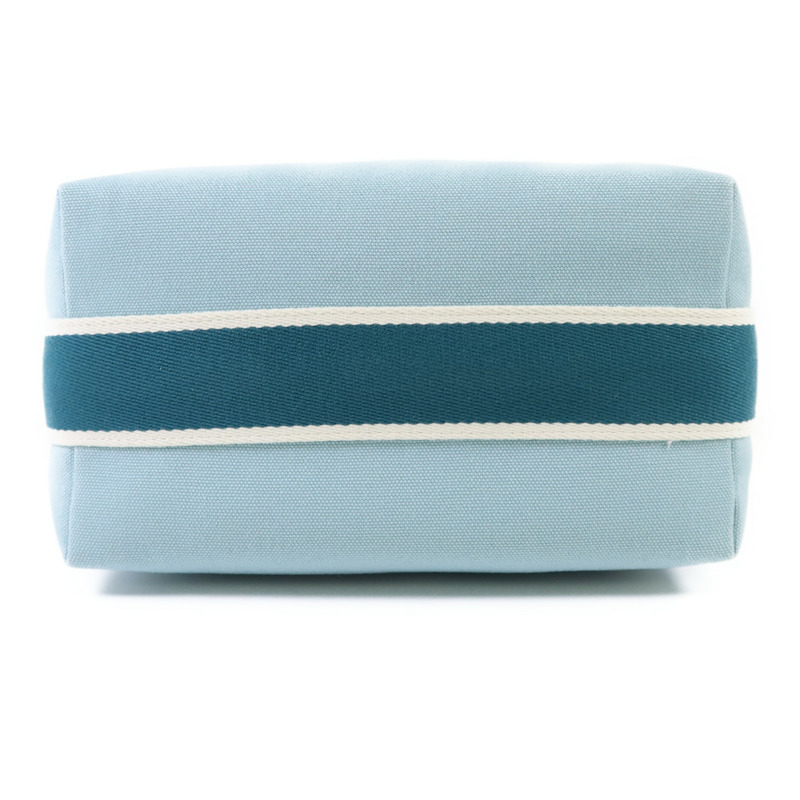 HERMES 帆布Bride-A-Brac Small銀扣手挽袋-3