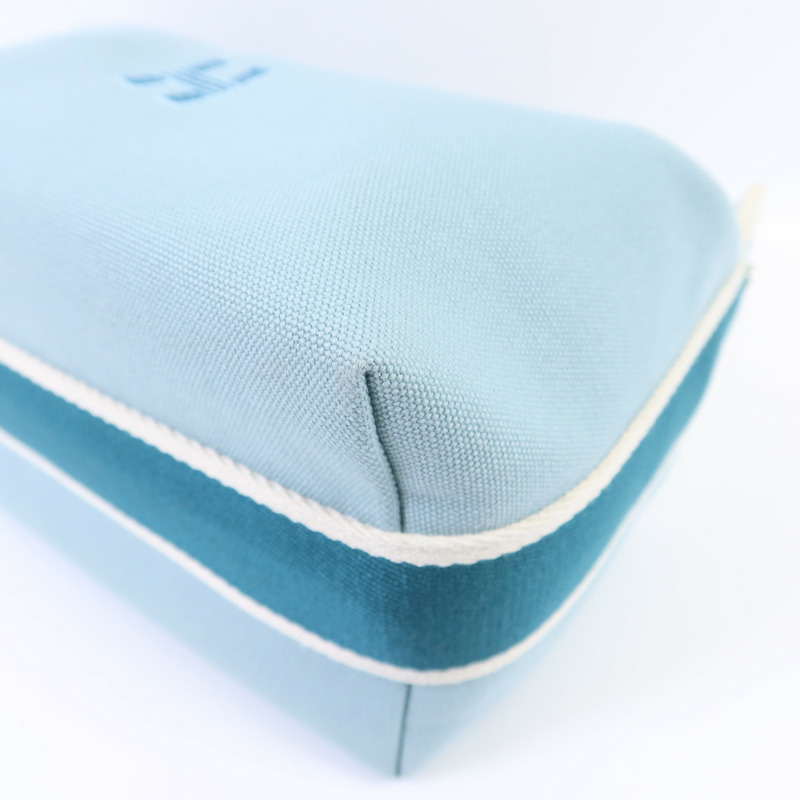 HERMES 帆布Bride-A-Brac Small銀扣手挽袋-10