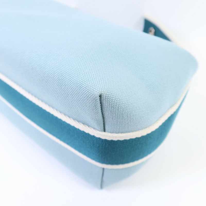 HERMES 帆布Bride-A-Brac Small銀扣手挽袋-12