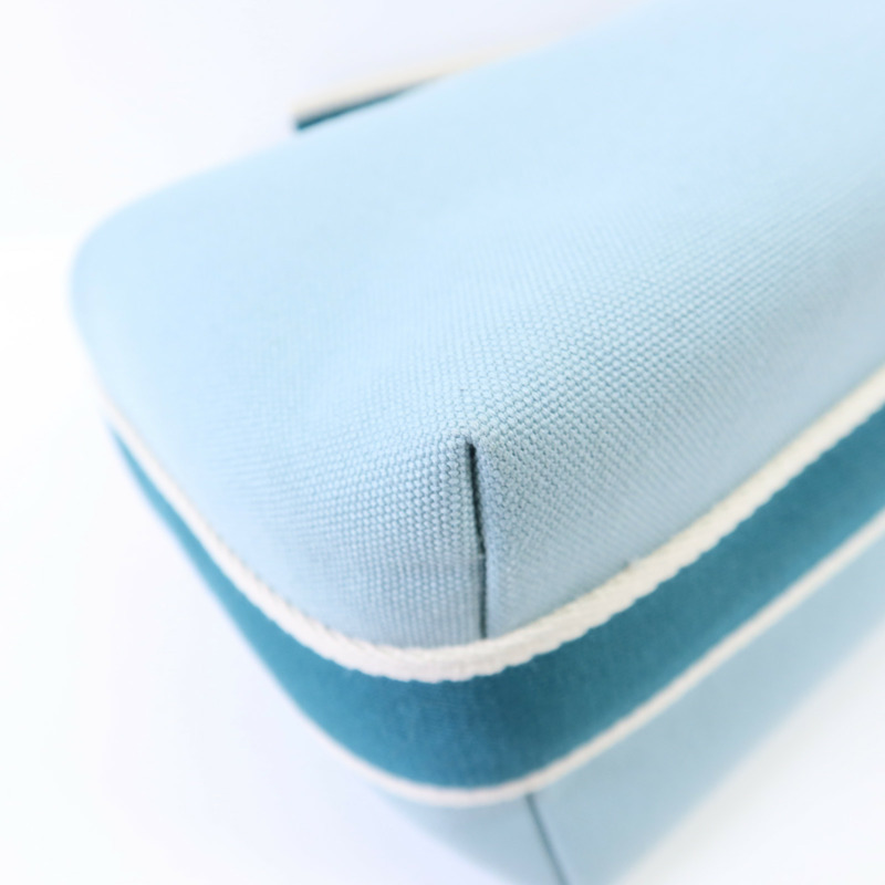 HERMES 帆布Bride-A-Brac Small銀扣手挽袋-13