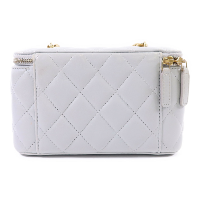 CHANEL 羊皮皮革Vanity Case金扣鏈帶肩背袋-1