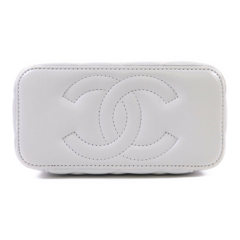 CHANEL 羊皮皮革Vanity Case金扣鏈帶肩背袋-3