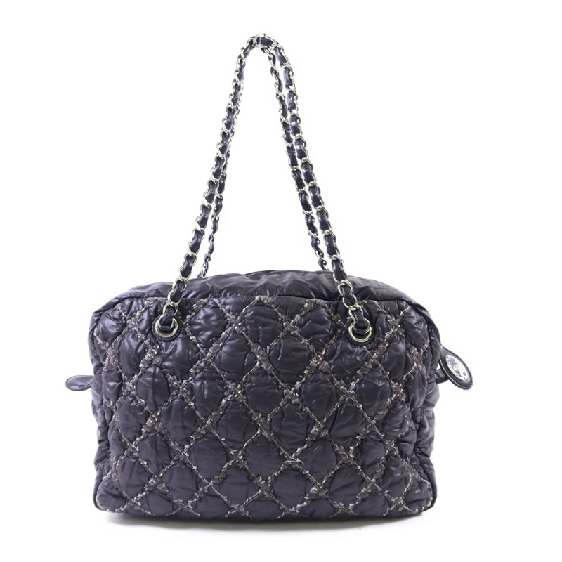 CHANEL 尼龍Tote Bag銀扣鏈帶手挽袋-1