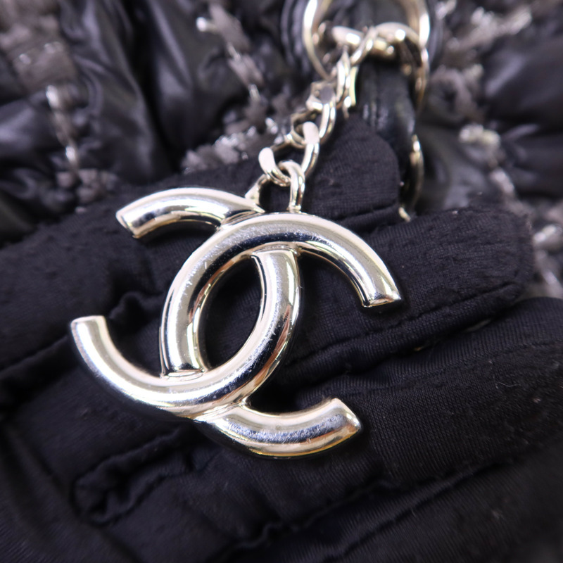 CHANEL 尼龍Tote Bag銀扣鏈帶手挽袋-9