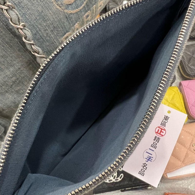 東區正精品㊣CHANEL 23s AS3257 牛仔水洗仿舊沙灘手提包斜背包兩用包托特包中型 RZ4624-5