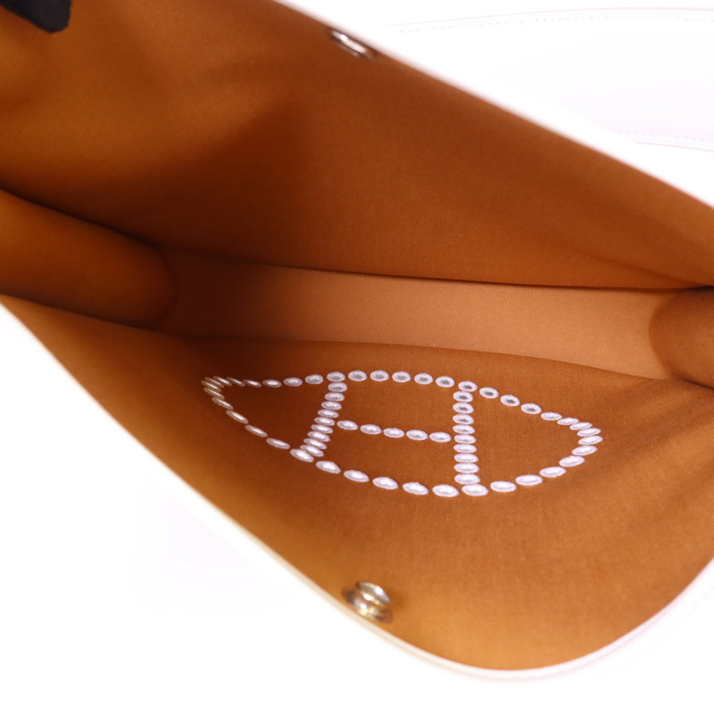 HERMES 帆布Evelyne PM銀扣肩背袋-5