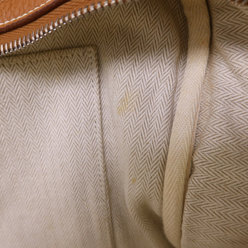 HERMES Clemence皮革Victoria銀扣手挽袋Gold-15