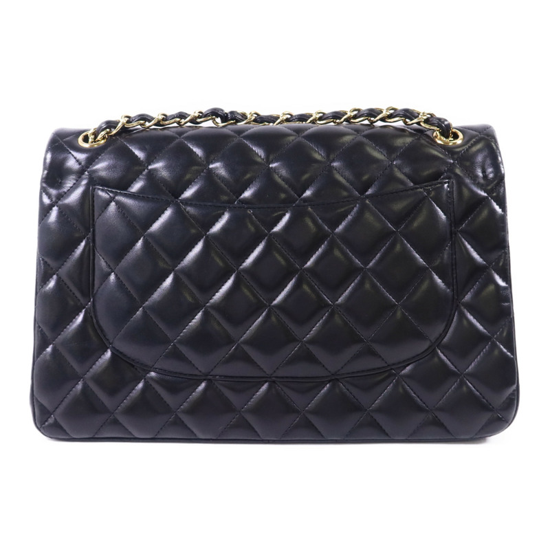 CHANEL 羊皮皮革Large Classic金扣鏈帶肩背袋-1