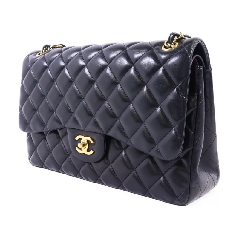CHANEL 羊皮皮革Large Classic金扣鏈帶肩背袋-2