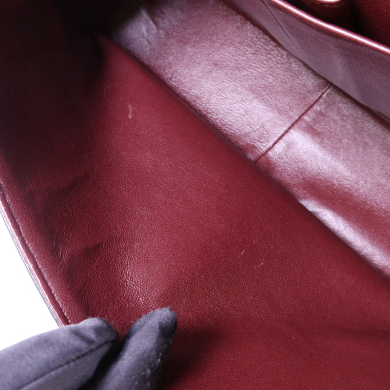 CHANEL 羊皮皮革Large Classic金扣鏈帶肩背袋-16