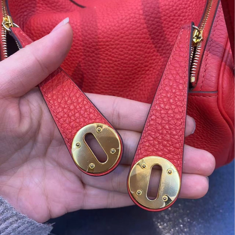 🌈Hermes❤️Lindy 26❤️蕃茄紅金扣🌟98.5新🌟TC皮🌟愛馬仕🌟-1
