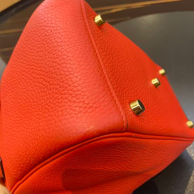 🌈Hermes❤️Lindy 26❤️蕃茄紅金扣🌟98.5新🌟TC皮🌟愛馬仕🌟-5