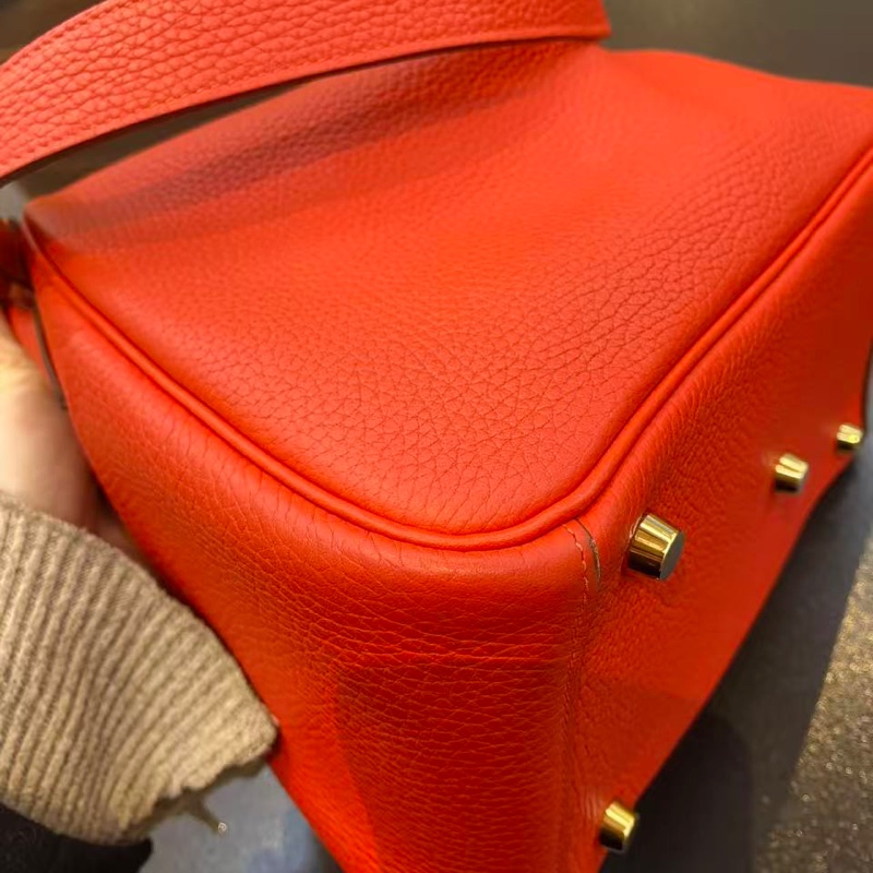 🌈Hermes❤️Lindy 26❤️蕃茄紅金扣🌟98.5新🌟TC皮🌟愛馬仕🌟-7