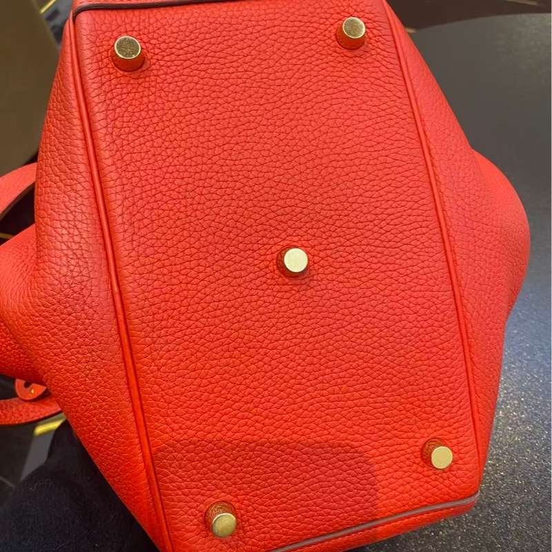 🌈Hermes❤️Lindy 26❤️蕃茄紅金扣🌟98.5新🌟TC皮🌟愛馬仕🌟-8