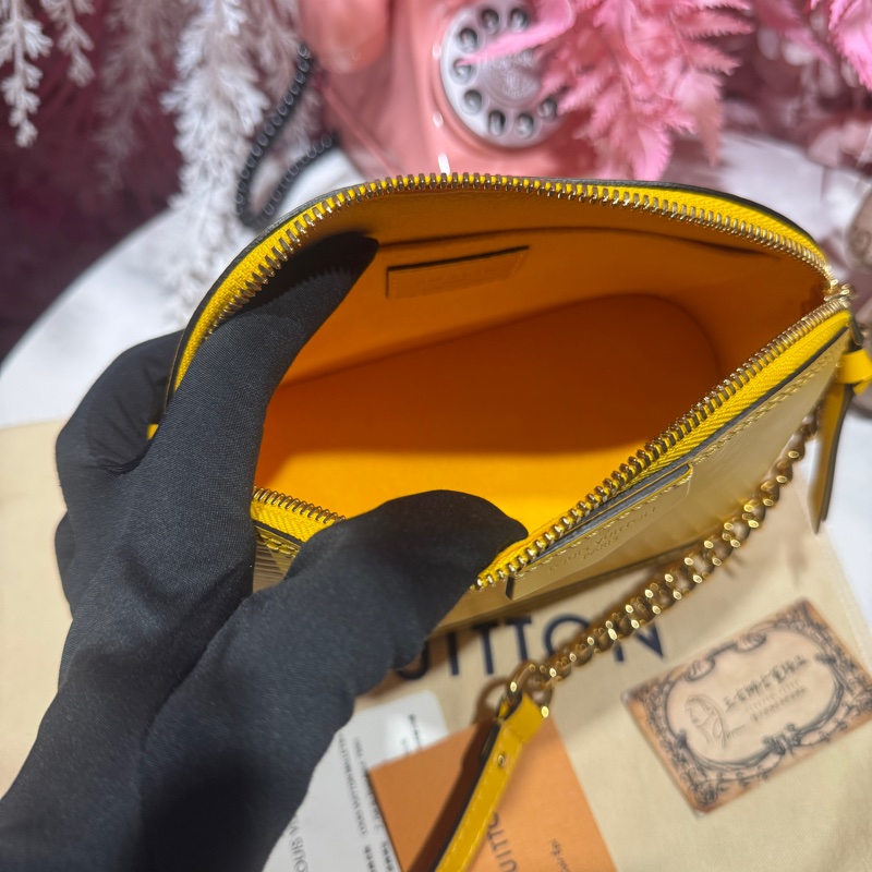 LV 艾瑪包/黃色極新閒置斜背包/王吉娜古董精品-6