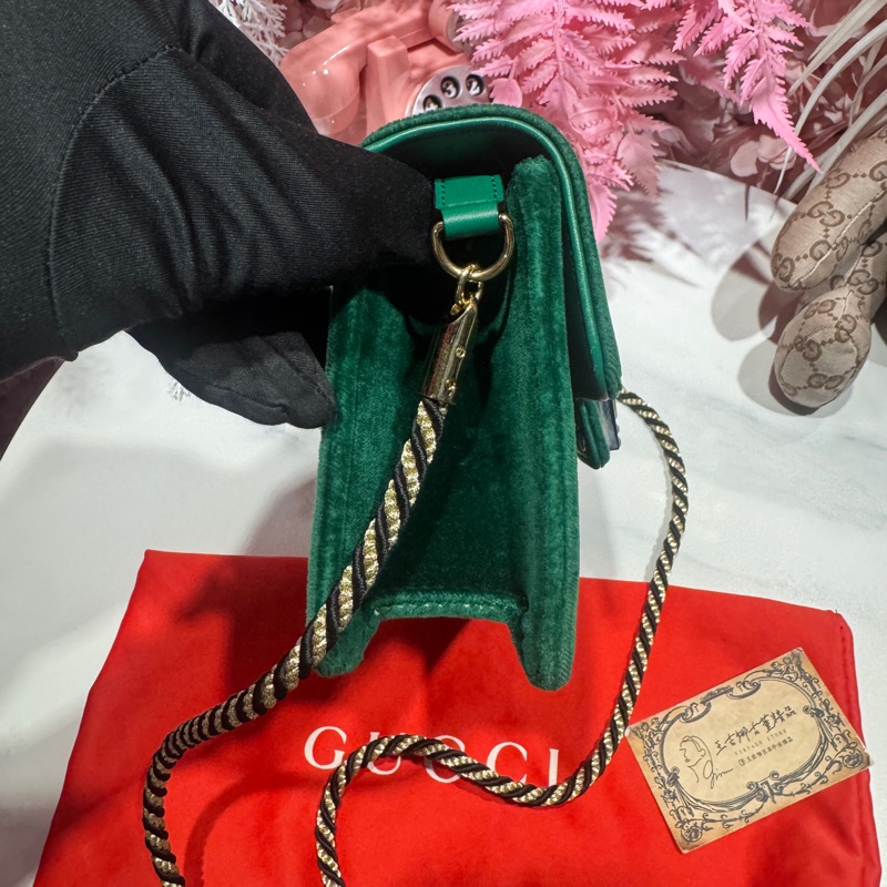 Gucci 水鑽斜背包/王吉娜古董精品-3