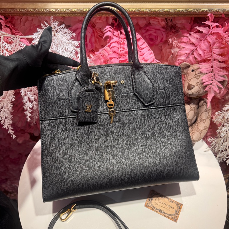 LV city steamer 黑金柏金包/王吉娜古董精品-0