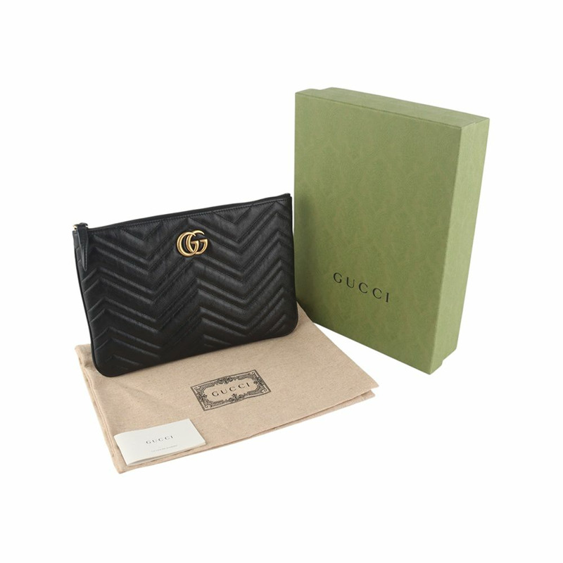 【包稅】GUCCI GG Marmont 馬特拉塞凸紋手拿包 35037Y-7