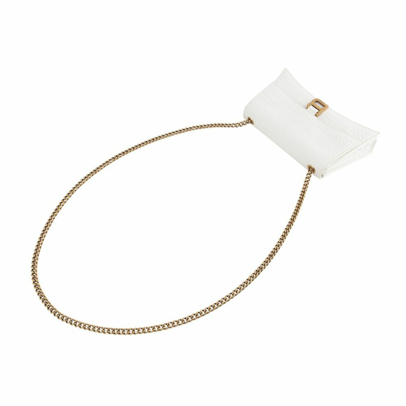 【包稅】BALENCIAGA 鱷魚紋絎縫 XS 鏈條斜背包 35032Y-1-3