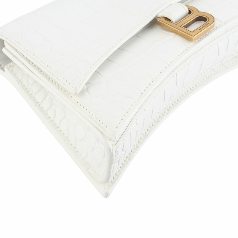 【包稅】BALENCIAGA 鱷魚紋絎縫 XS 鏈條斜背包 35032Y-1-4