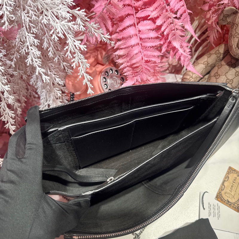 Celine黑銀斜背包/王吉娜古董精品-9