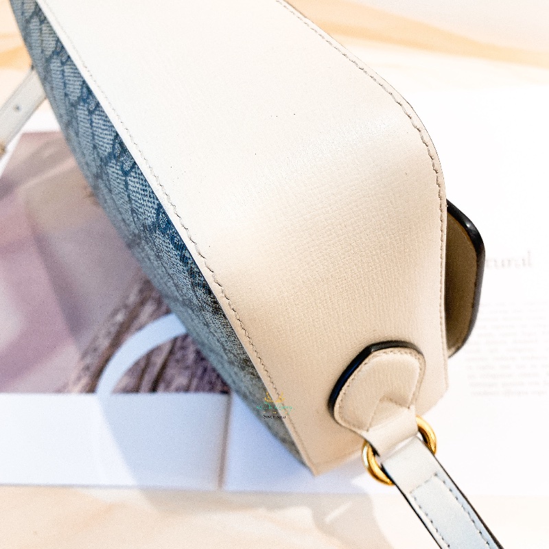 GUCCI 645454 1955系列 米白色皮革 xLogo 相機包 斜背包 側背包-7