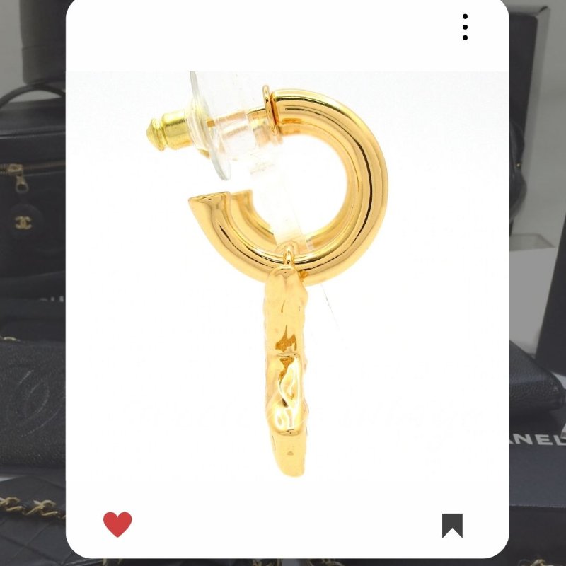 🛍️🎁 26 🔥 1月新品上架 新年💖 美品💖 香奈兒 Chanel CC 金色愛心星星耳環 🔥 香奈兒熱賣款 香奈兒經典款 耳環 CHANEL EARRING-2