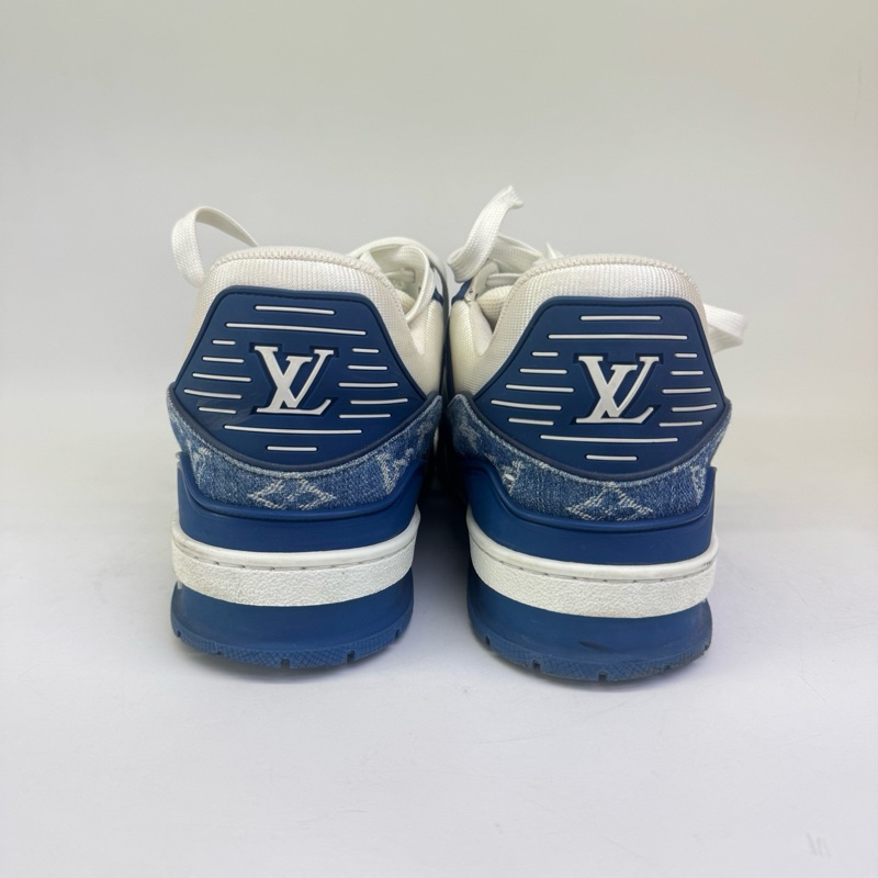95新LV/路易威登 Trainer白藍色牛仔板鞋 7.5碼 無附件-4