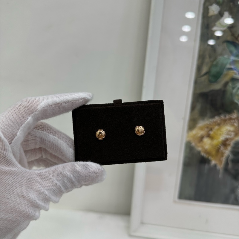 Hermes 玫瑰金 finesse 小Q耳環 25年11月保卡 有購證-3