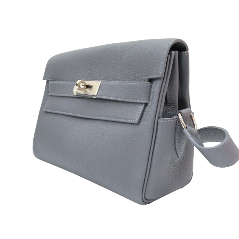 石板灰 Togo牛皮 Kelly Messenger PM 肩背包 K刻 銀扣【HERMES 愛馬仕】-2