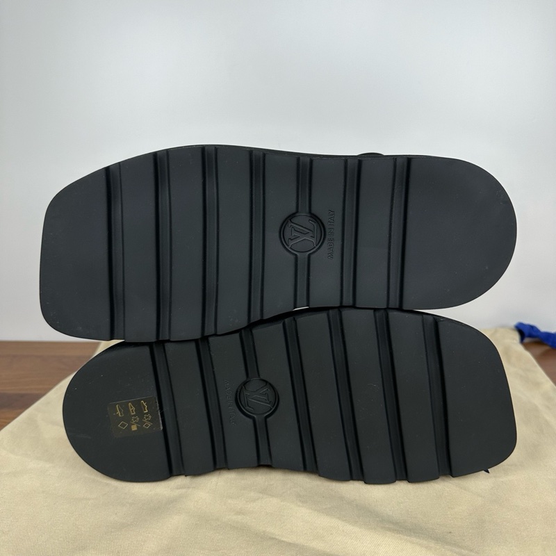 閒置新LV路易威登Square Pillow系列輕便舒適時尚休閒短靴，女款，黑色35碼一-4