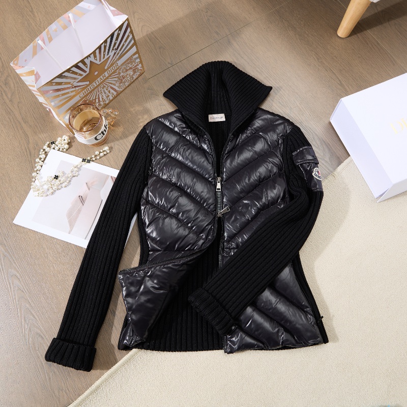 ❤️MONCLER 拼接款針織羽絨外套 更適合港台秋冬-4
